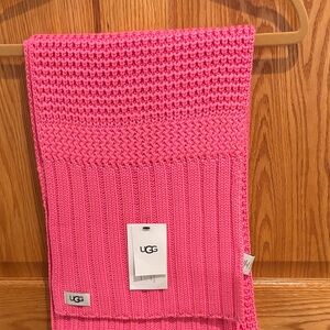 UGG Vibrant Pink Knit Scarf
